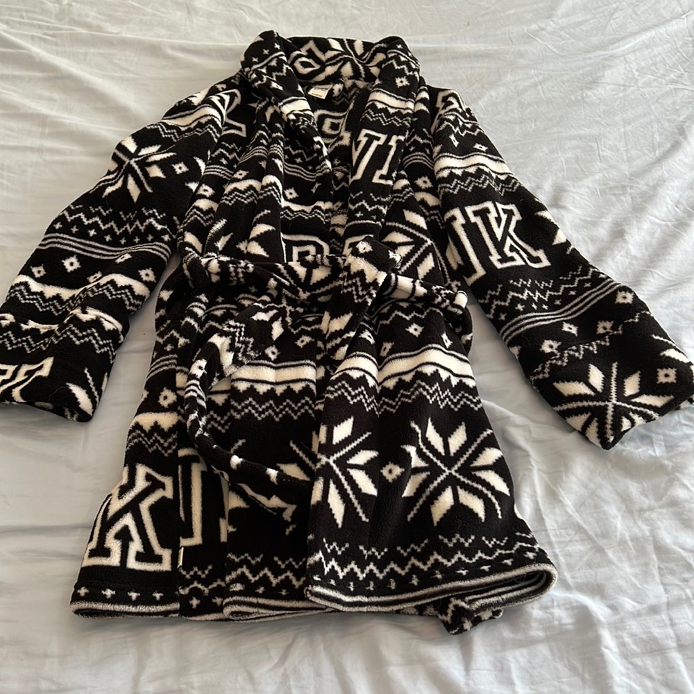 Victoria’s Secret pink mini plush bathrobe